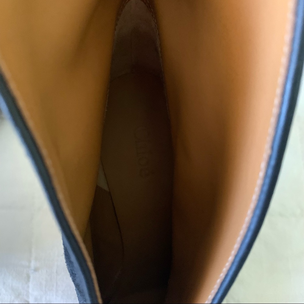 CHLOÉ NWOT Fold-Over Bicolor Ankle Boot - Picture 5 of 15